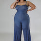 Wide Leg Stretch Jumpsuit