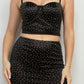 Sweetheart Bustier Rhinestones Crop Top