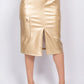 Faux Leather High-rise Cargo Skirt