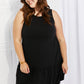 Zenana Head Over Heels Full Size Sleeveless Ruffle Hem Dress