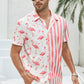 Striped Animal Short Sleeve Shirt