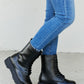 Weeboo Big Steps Platform Combat Boots in Black