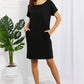 Zenana Chic in the City Full Size Rolled Short Sleeve Dress
