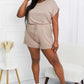 CY Fashion Full Size Round Neck Short Sleeve Romper with Pockets