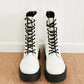 Weeboo Big Steps Platform Combat Boots in White