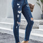 Distressed Hem Detail Skinny Jeans