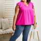 Cotton Bleu At The Summit Full Size Airflow Babydoll Top