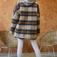 Davi & Dani Full Size Plaid Open Front Jacket with Pockets