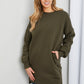 Zenana Full Size High-Low Drop Shoulder Sweatshirt