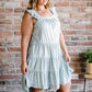 White Birch Beautiful Skies Full Size Tiered High-Low Dress