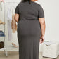 Zenana Think Cheerful Thoughts Full Size Maxi T-Shirt Dress