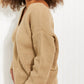CY Fashion Just a Little Twist Full Size Open Back Sweater