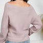 Twisted Boat Neck Knit Sweater