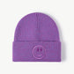 Smiley Face Rib-Knit Beanie