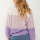 CY Fashion Sugar Plum Color Block Sweater