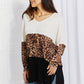 Culture Code Paws For Effect Leopard Color Block Top