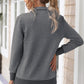 Contrast Quilted Quarter-Snap Long Sleeve Sweatshirt