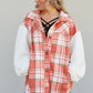 Davi & Dani Somewhere in Seattle Full Size Plaid Teddy Sleeve Shacket
