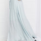 Sweet Lovely by Jen Full Size Leaps and Bounds Slit Maxi Skirt in Misty Blue