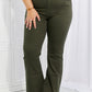 Zenana Clementine Full Size High-Rise Bootcut Jeans in Dark Olive