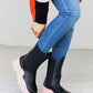 Weeboo Two-Tone Faux Leather Booties in Pink