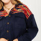Davi & Dani Wintry Day Full Size Contrast Jacket