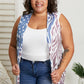 Vocal Mesa Point Printed Sleeveless Cardigan