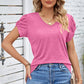 V-Neck Twisted Short Sleeve T-Shirt