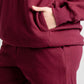 Zenana Full Size Sweatshirt and Joggers Lounge Set with Pockets in Dark Burgundy