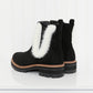 WeeBoo Warmer Days Faux Fur Trim Chelsea Booties in Black