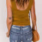 Strappy Detail Scoop Neck Tank Top