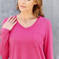 Basic Bae Full Size V-Neck Long Sleeve Top