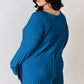 Basic Bae Full Size Ribbed Round Neck Slit T-Shirt