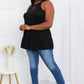 CY Fashion Full Size Cutout Grecian Neck Sleeveless Top