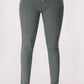 Button Fly Hem Detail Skinny Jeans