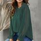 Dotted Tie Back Smocked Blouse