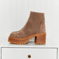 WeeBoo Strive For More Chunky Sole Sock Booties in Taupe