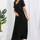 Zenana Simple Wonder Full Size Pocket Maxi Dress in Black