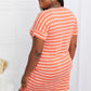 Zenana Full Size Striped V-Neck Pocket Dress