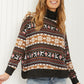 CY Fashion Reindeer Retreat Full Size Fair Isle Christmas Sweater