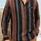 Striped Long Sleeve Buttoned Shirt