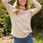 CY Fashion Since When Full SIze Striped Long Sleeve Turtleneck Top