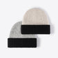 Contrast Cable-Knit Cuffed Beanie