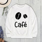 CAFE Round Neck Dropped Shoulder Sweatshirt