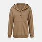 Drop Shoulder Quarter Snap Up Hoodie