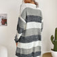 Striped Long Sleeve Duster Cardigan
