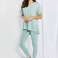 Zenana Self Love Full Size Brushed DTY Microfiber Lounge Set in Dusty Green