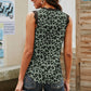 V Neck Lace Trim Leopard Tank Top