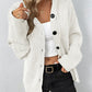 Drawstring Detail Button Front Hooded Cardigan