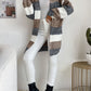 Striped Long Sleeve Duster Cardigan